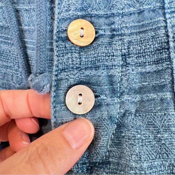 Sundance Bastille Easy Blue Cropped Cotton Pants Women’s XSP Casual Beachy - Picture 2 of 11